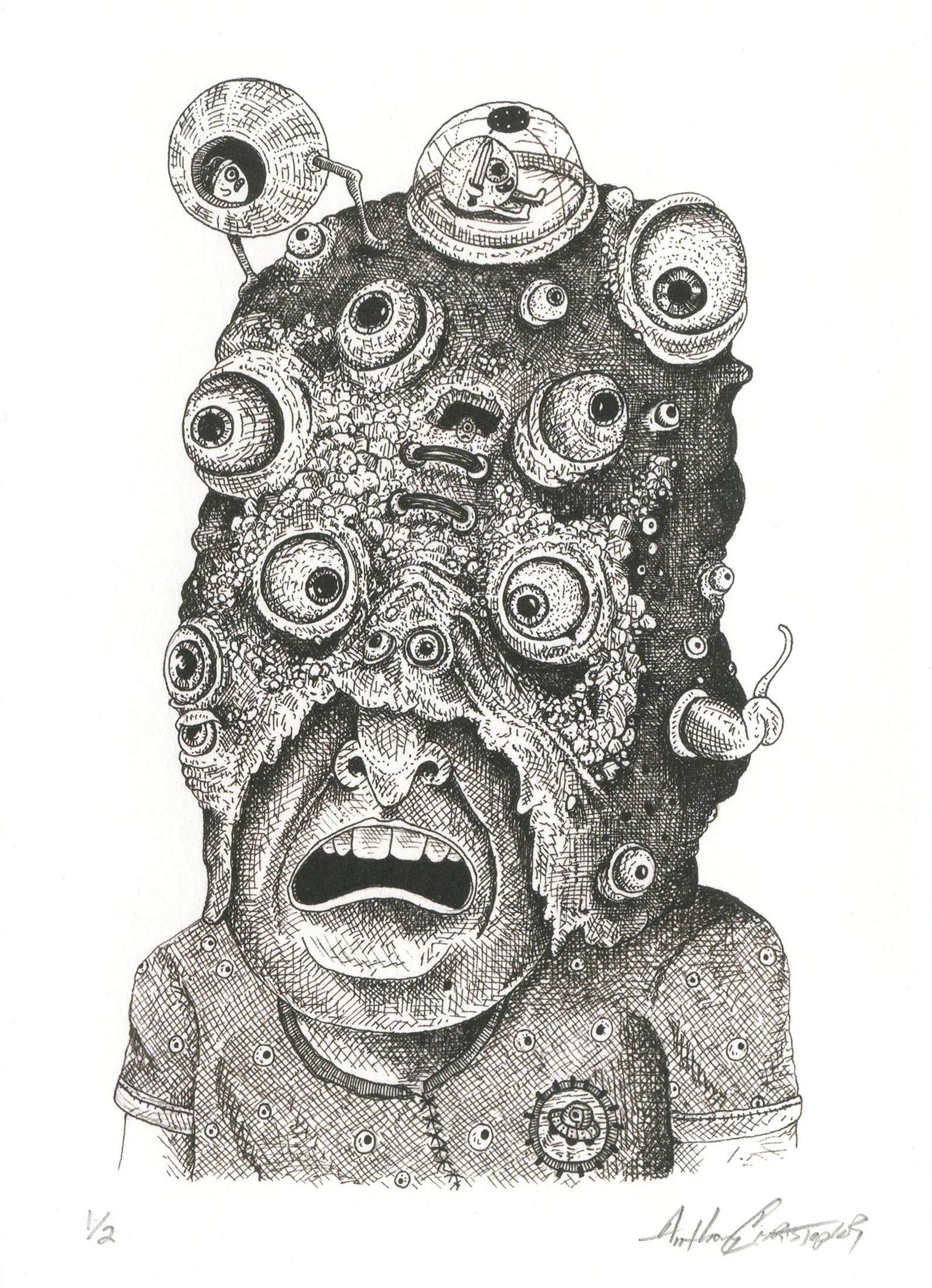 Space Junkie print. Edition of 2. (5x7